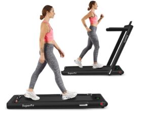 Goplus 2.25HP 2-in-1 Folding Treadmill with LED Display 
